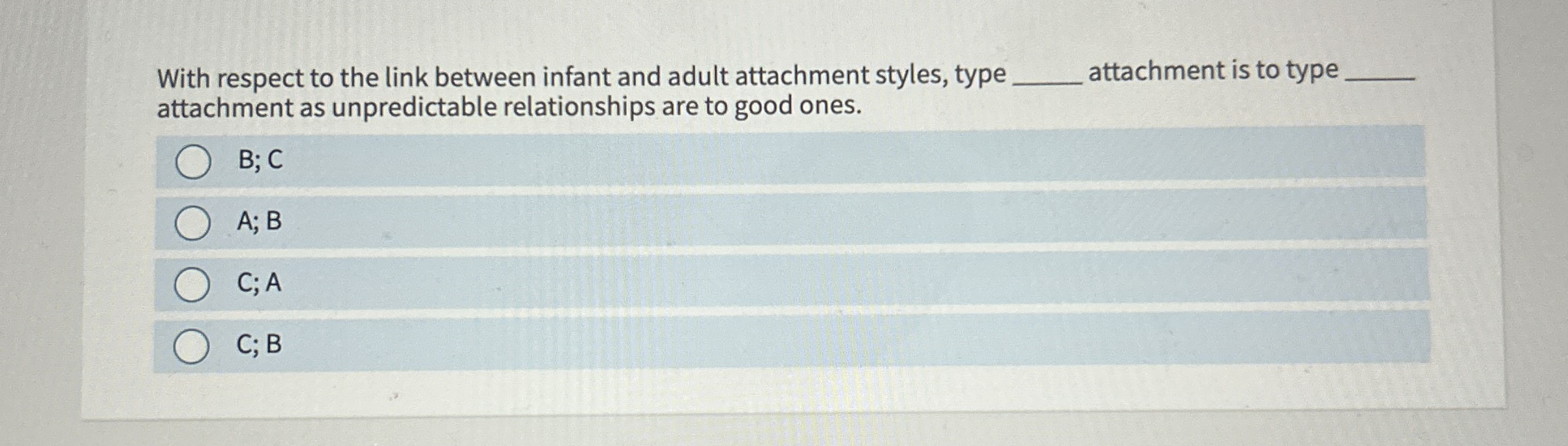 With respect to the link between infant and adult