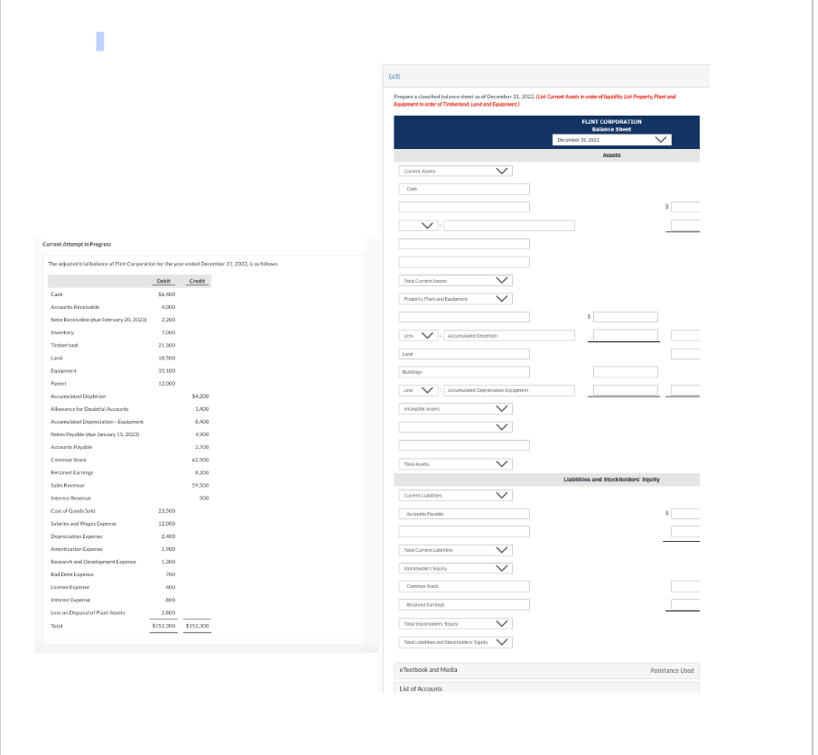 Create a balance sheet using the following