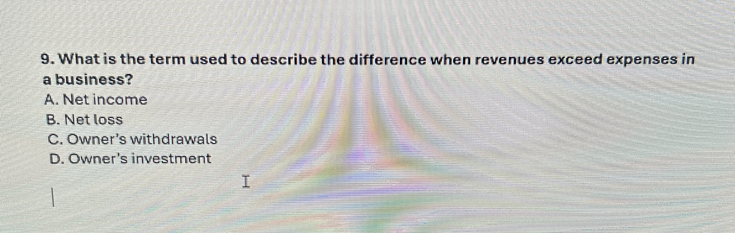 What is the term used to describe the difference