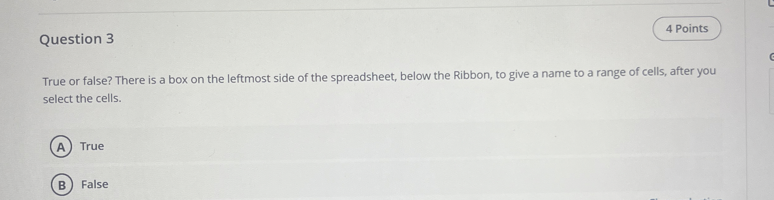 True or false? There is a box on the leftmost