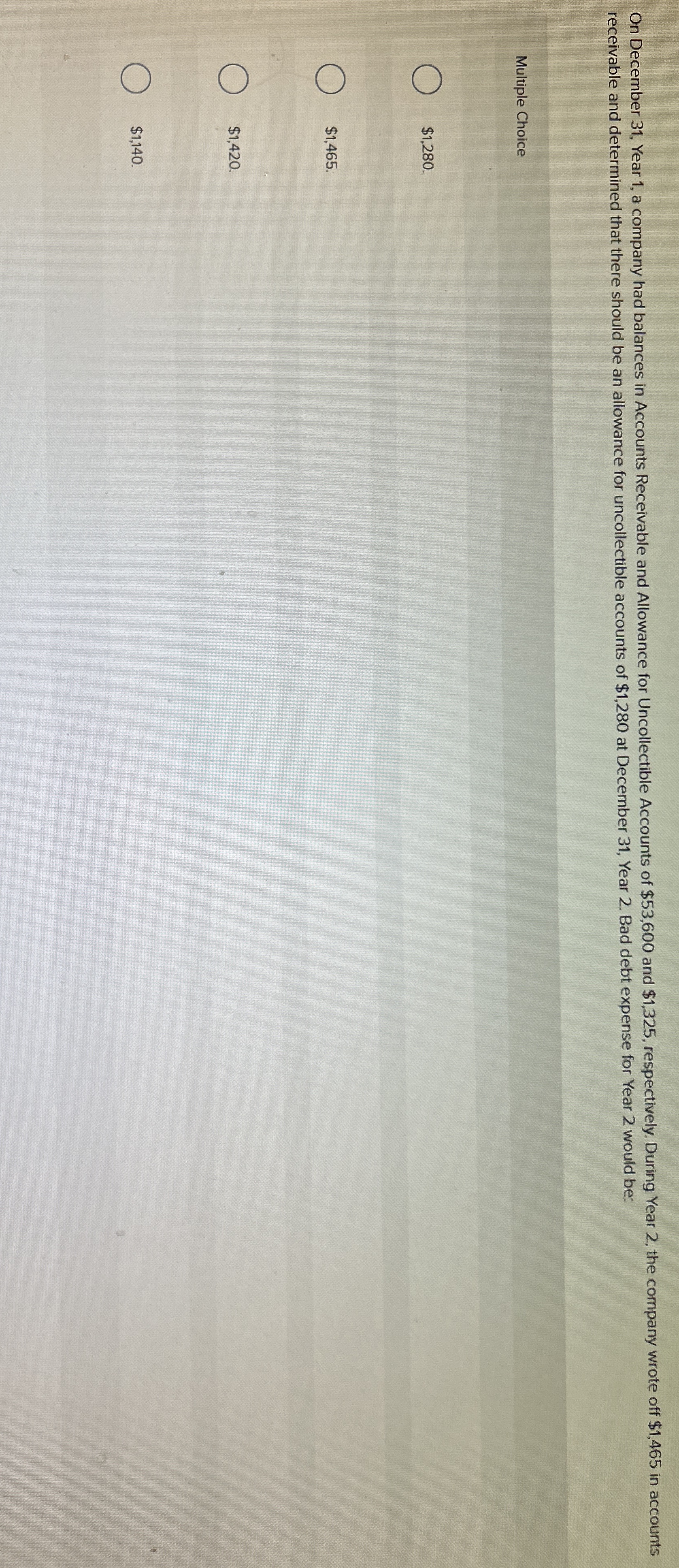 receivable and determined that there should be an