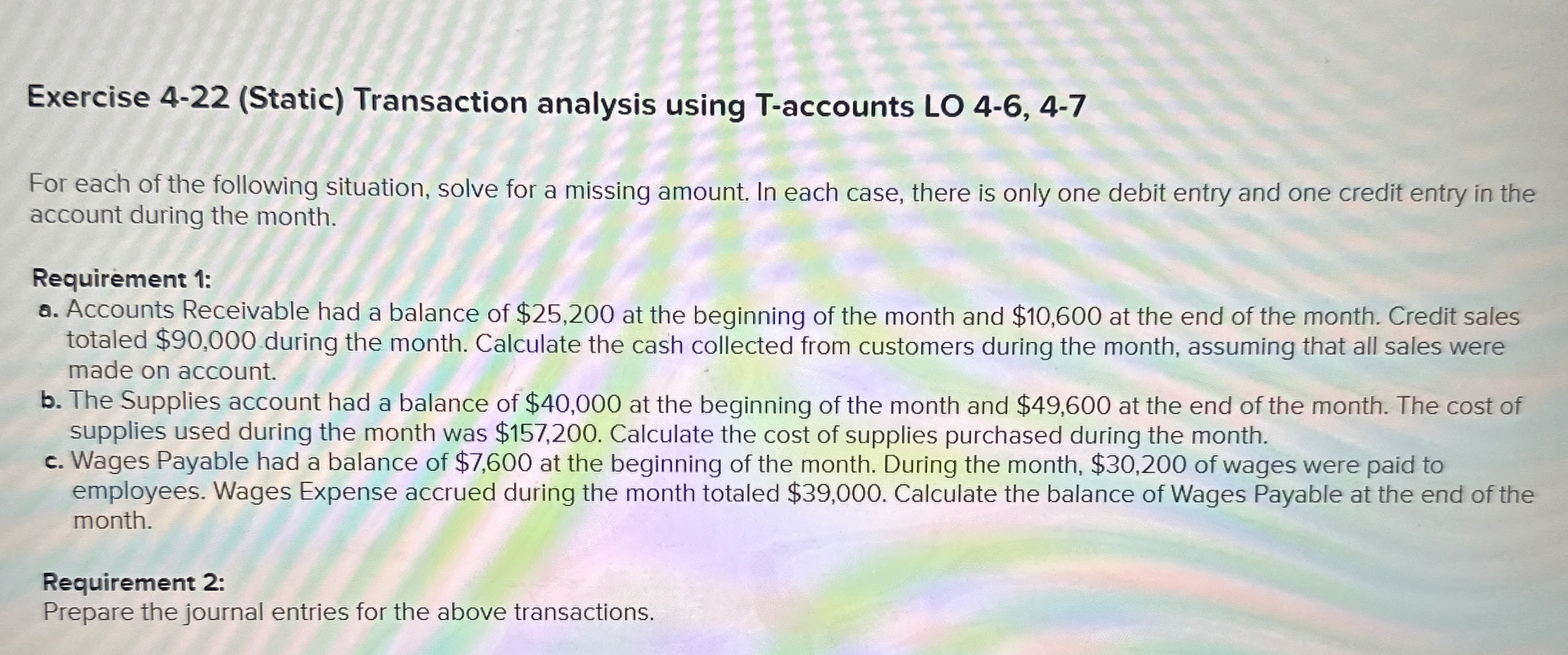 Exercise 4 - 2 2 ( Static ) Transaction analysis