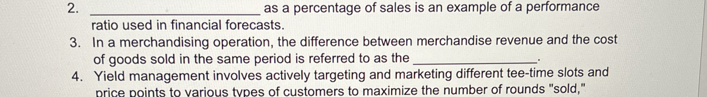as a percentage of sales is an example of a