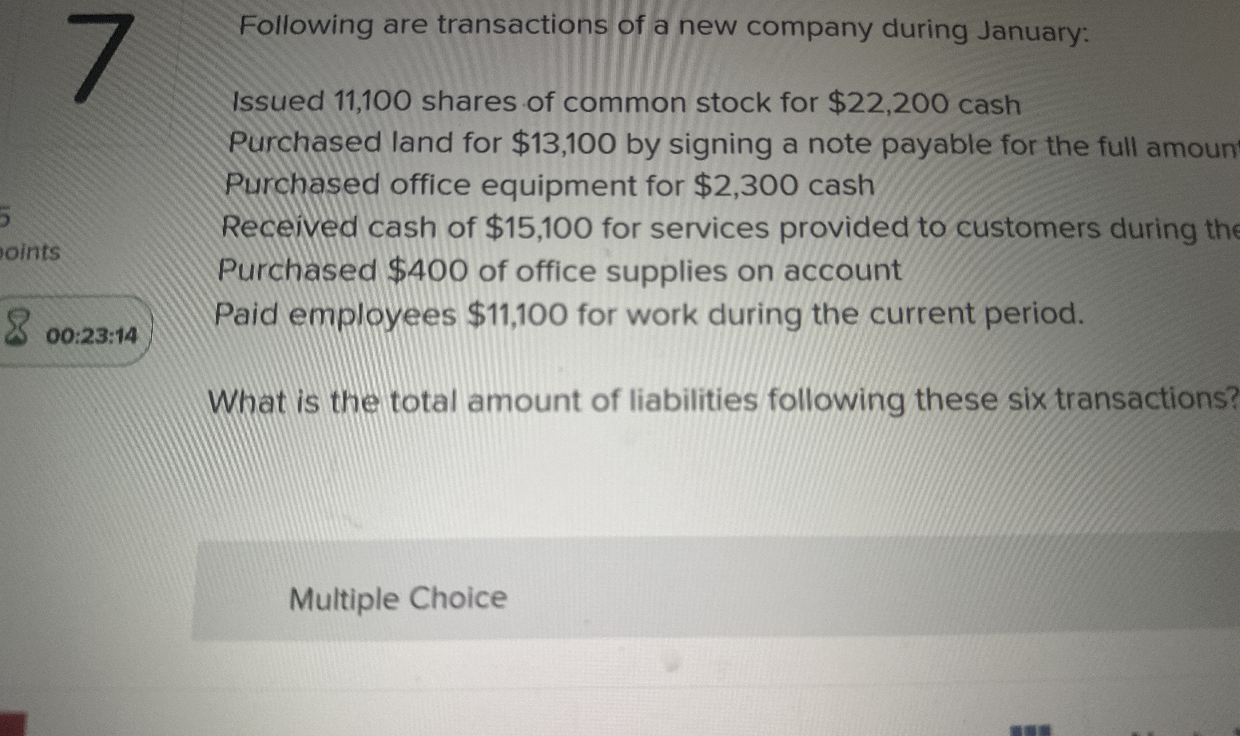 Following are transactions of a new company