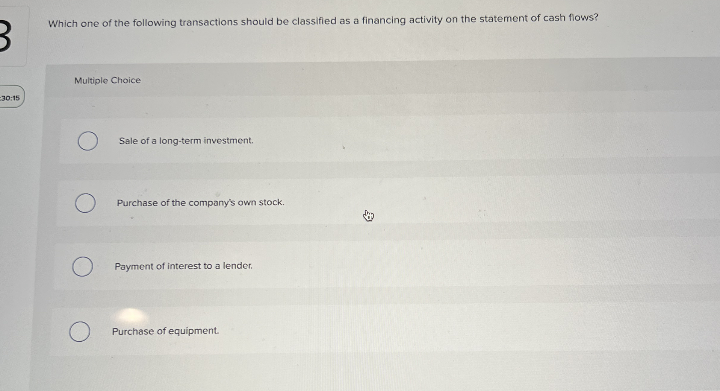 Which one of the following transactions should be