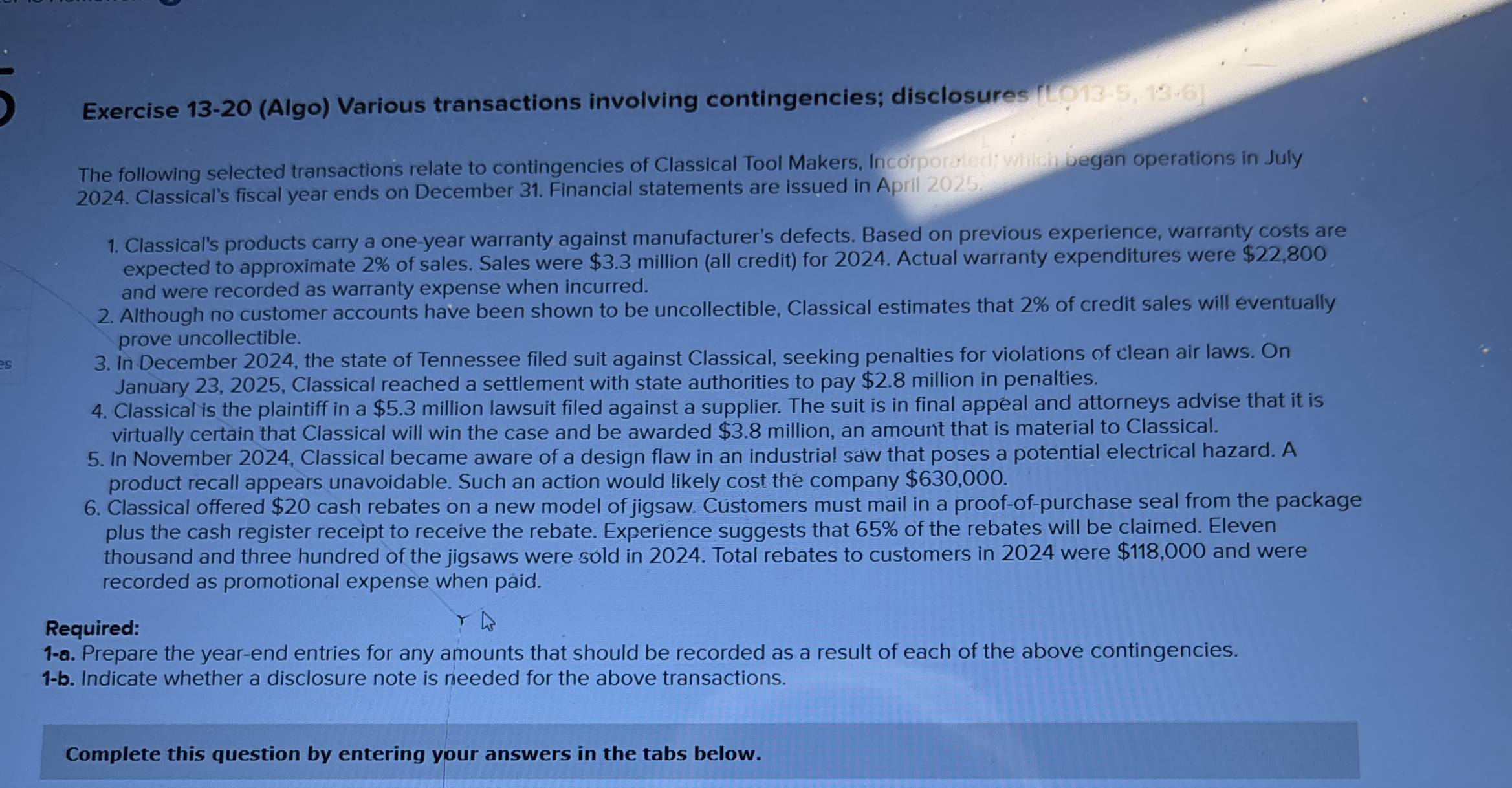 Exercise 1 3 - 2 0 ( Algo ) Various transactions