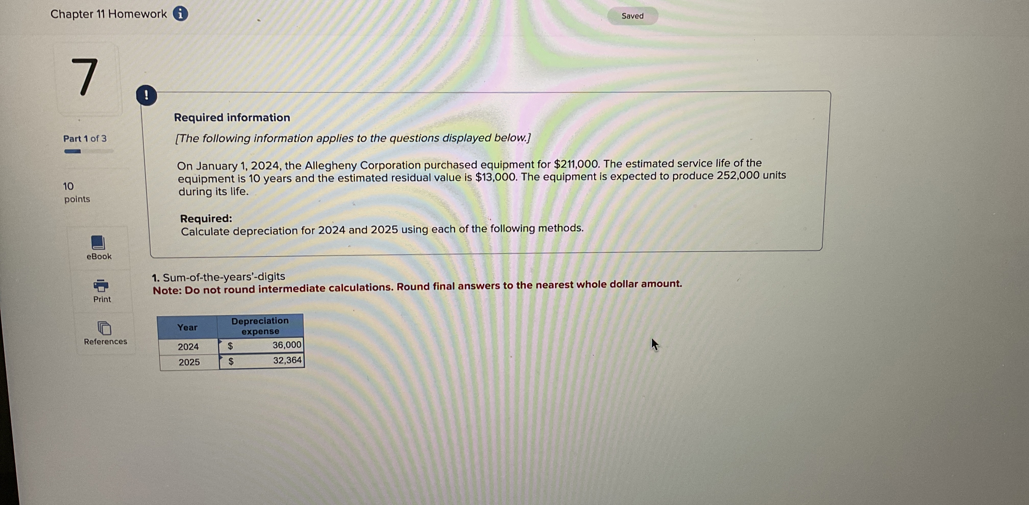Chapter 1 1 Homework ( i Saved ! Required