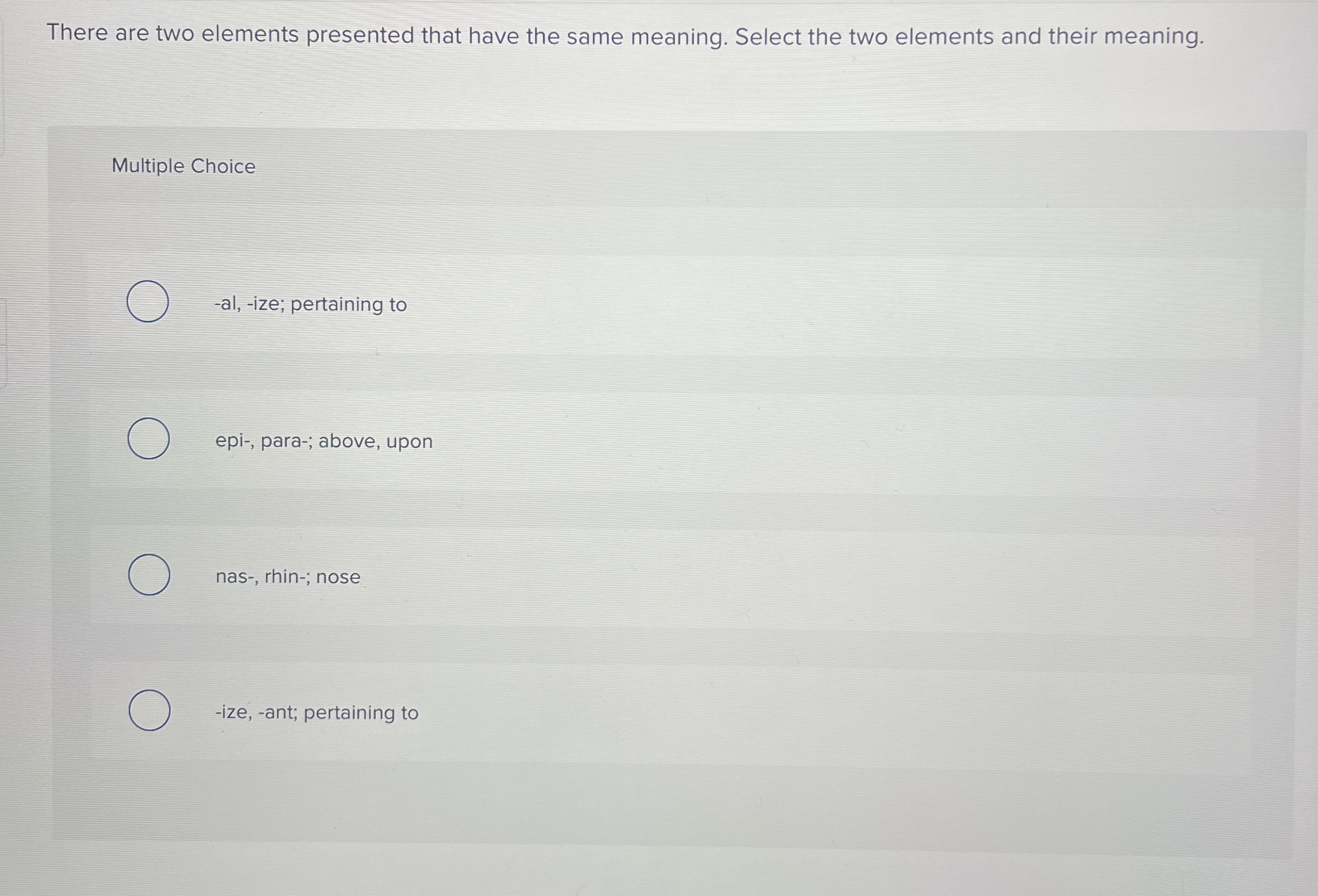 There are two elements presented that have the