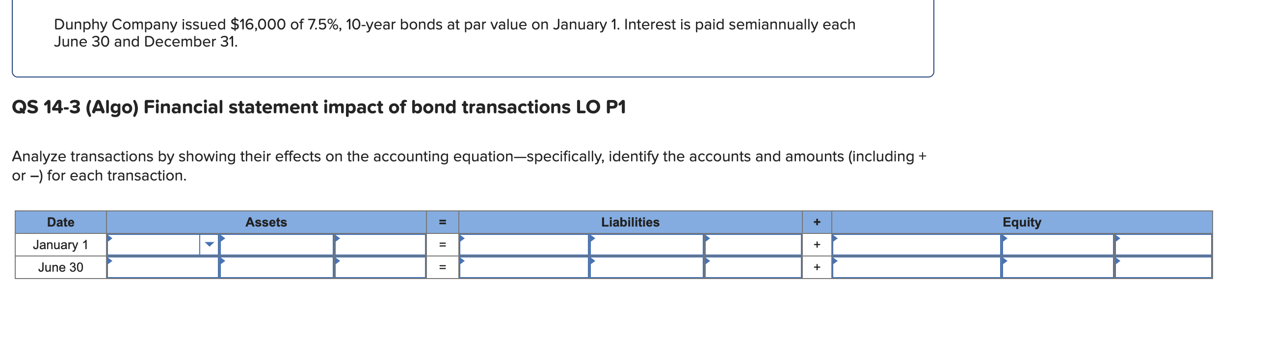 QS 1 4 - 3 ( Algo ) Financial statement impact of