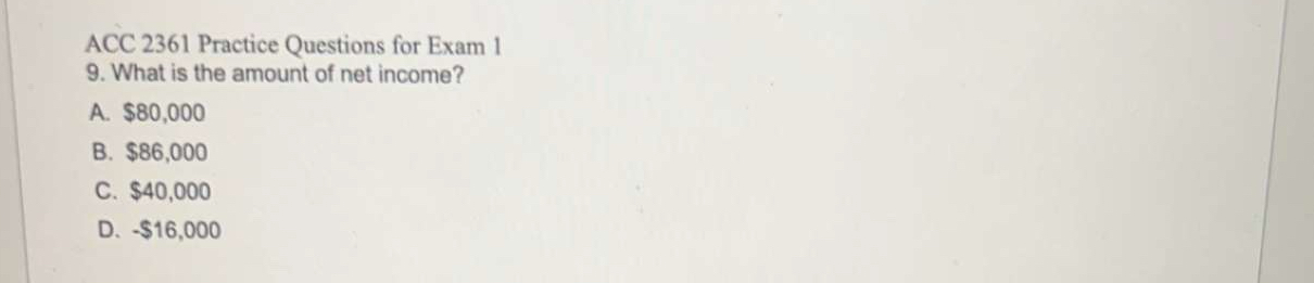 ACC 2 3 6 1 Practice Questions for Exam 1 9 .