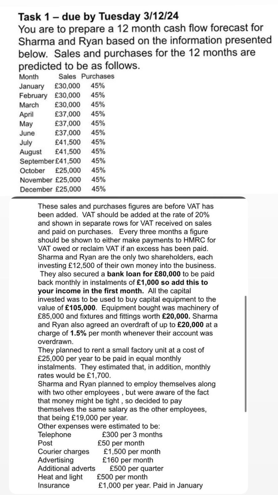 Task 1 - due by Tuesday 3 / 1 2 / 2 4 You are to