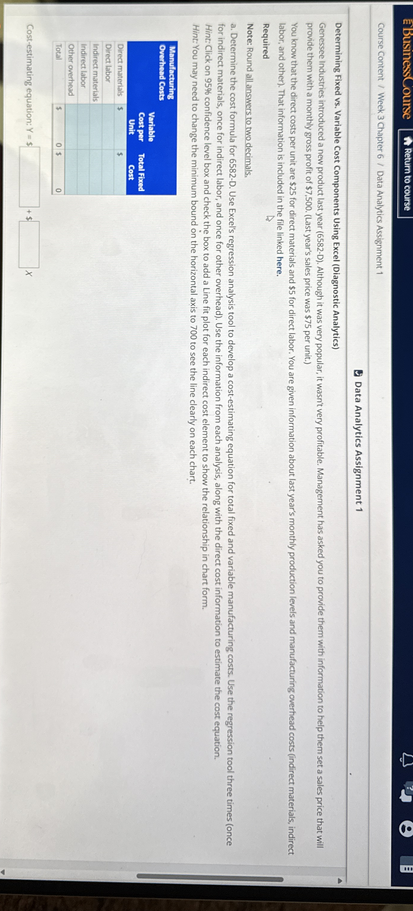 E BusinessCourse Return to course Course Content
