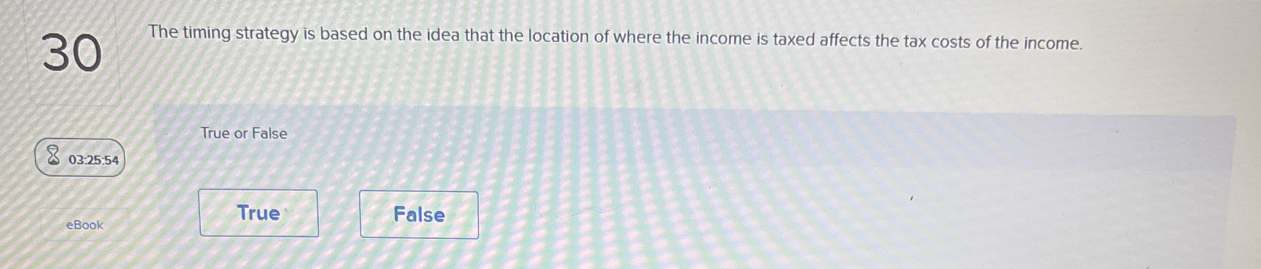 3 0 The timing strategy is based on the idea that