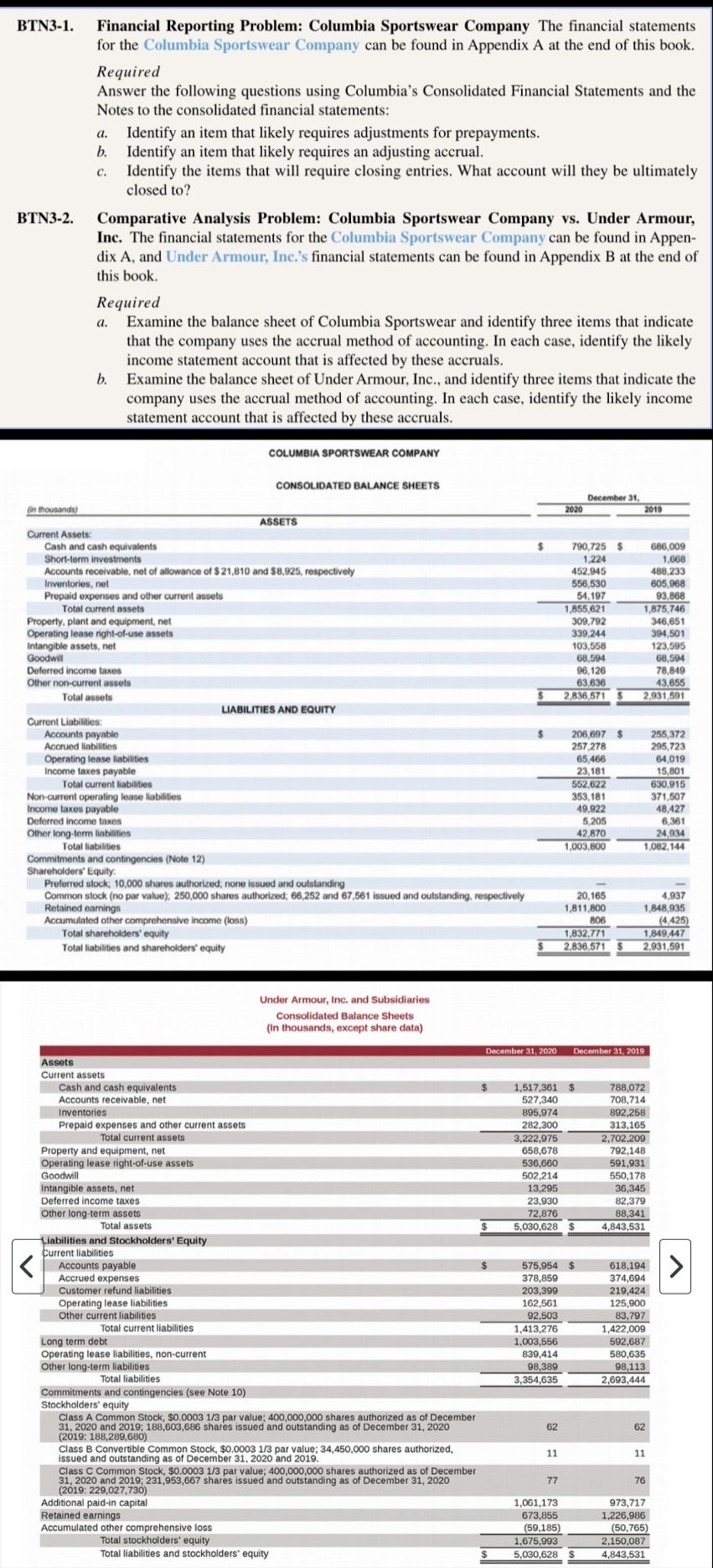 Complete BTN 3 - 1 and BTN 3 - 2