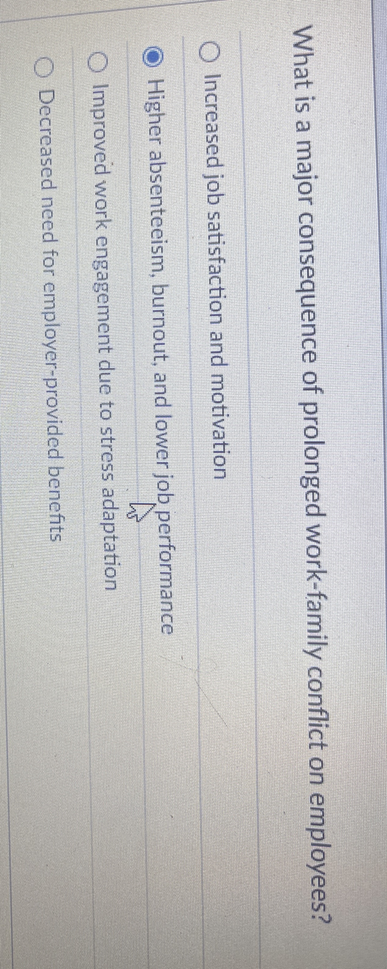 What is a major consequence of prolonged work -