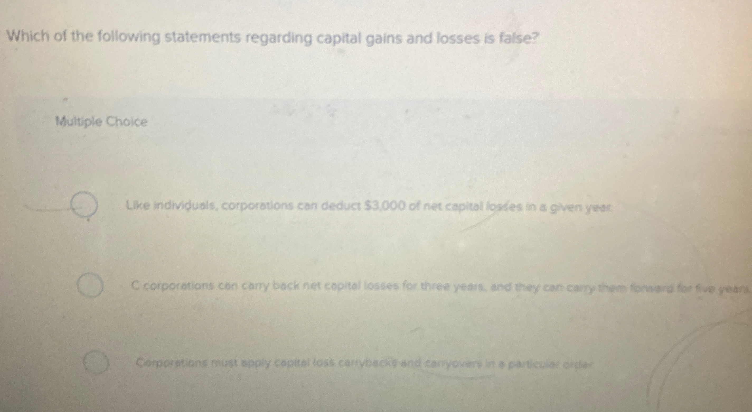 Which of the following statements regarding