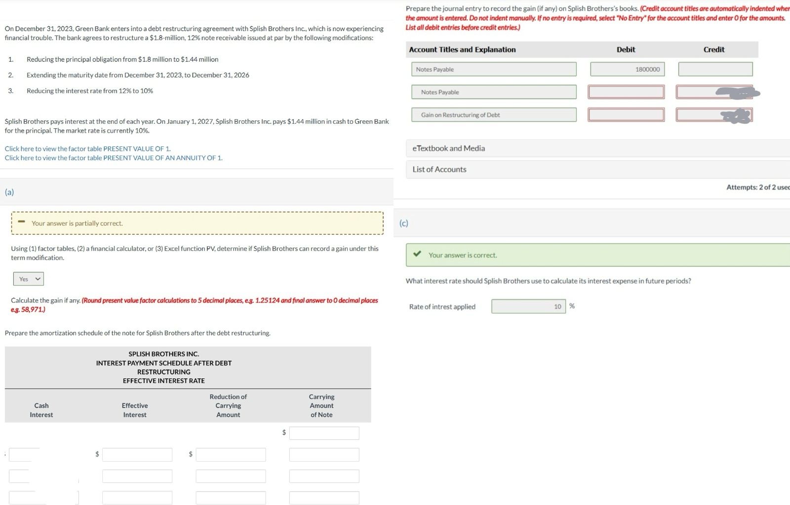 Amotorization table? On December 3 1 , 2 0 2 3 ,