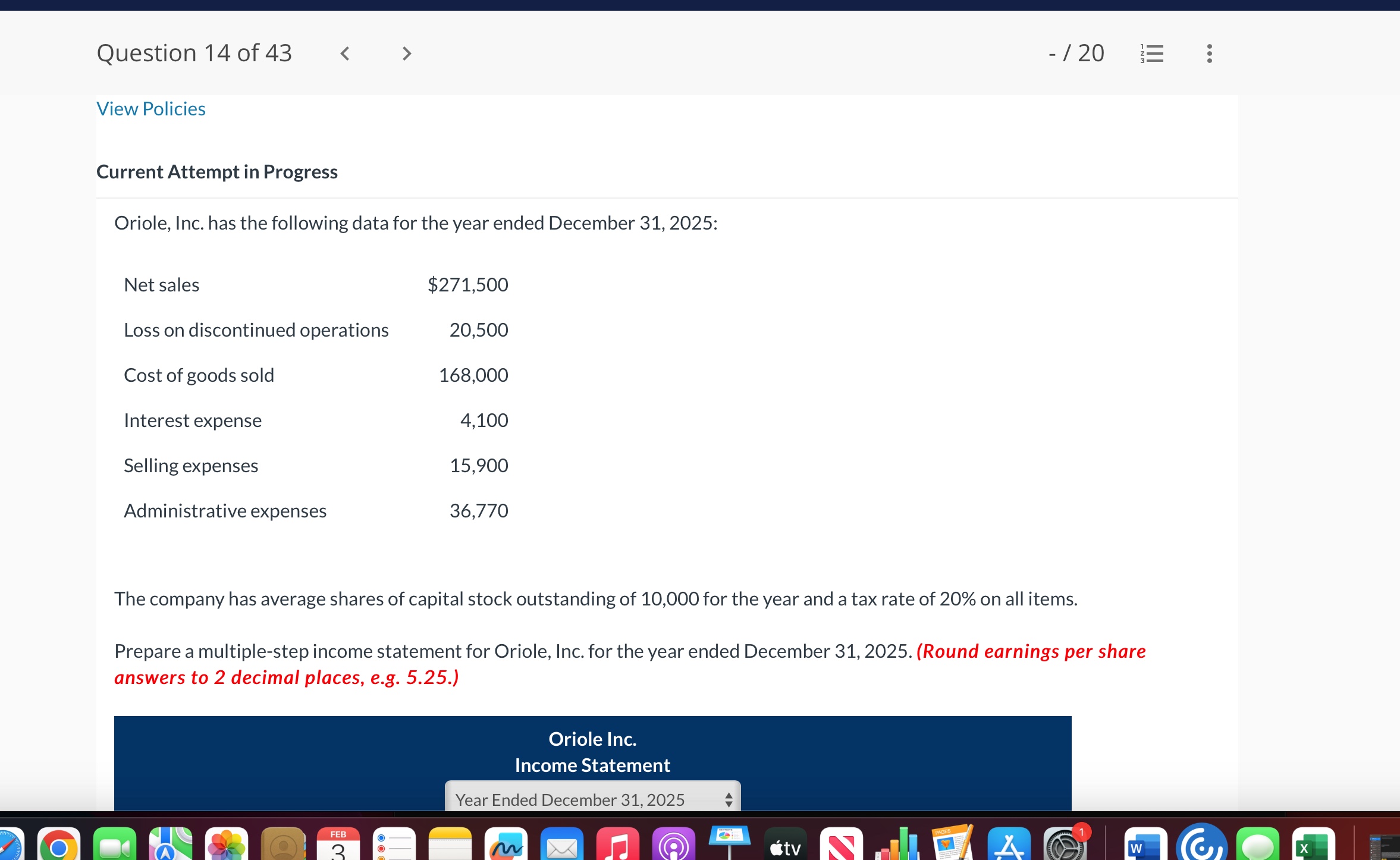 Current Attempt in Progress Oriole, Inc. has the