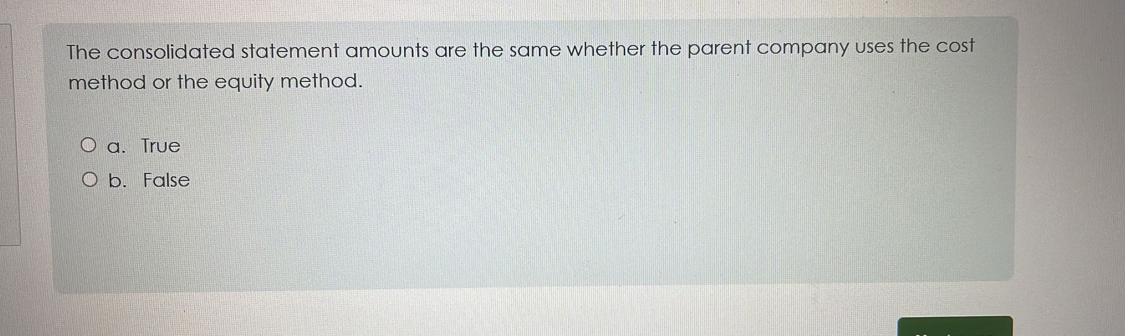 The consolidated statement amounts are the same