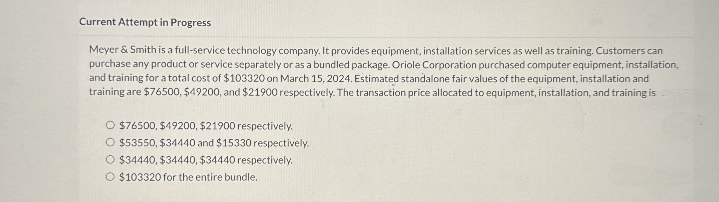 Current Attempt in Progress Meyer & Smith is a