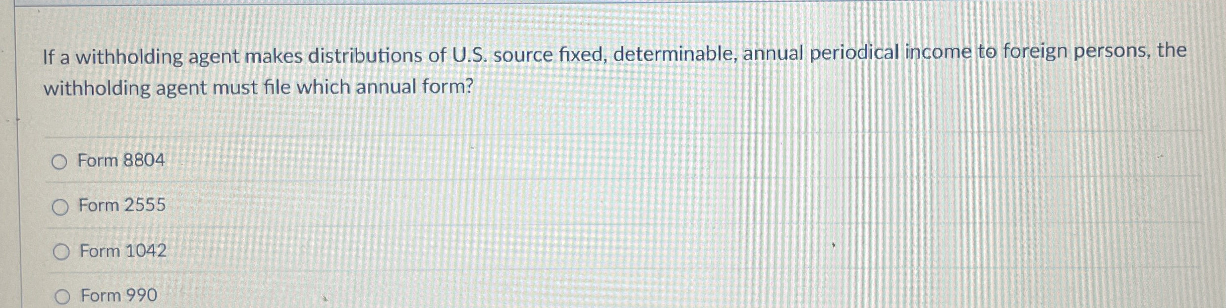 If a withholding agent makes distributions of U .