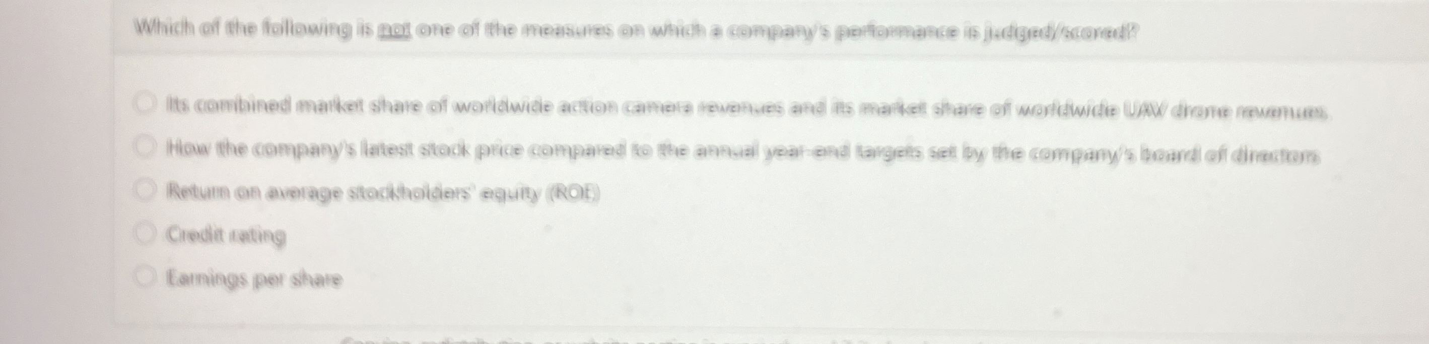 Which of the following is not one of the measures