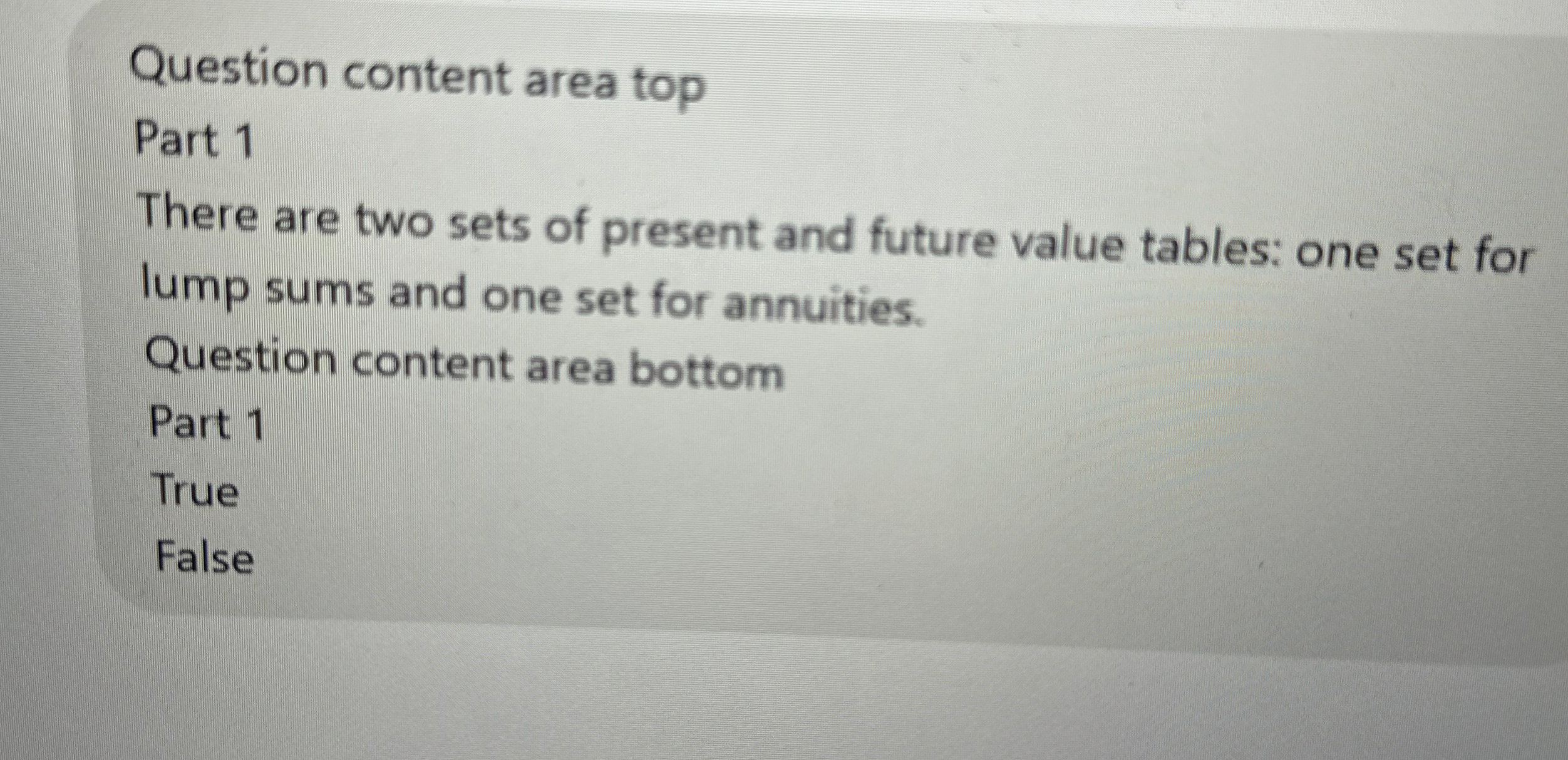 Question content area top Part 1 There are two