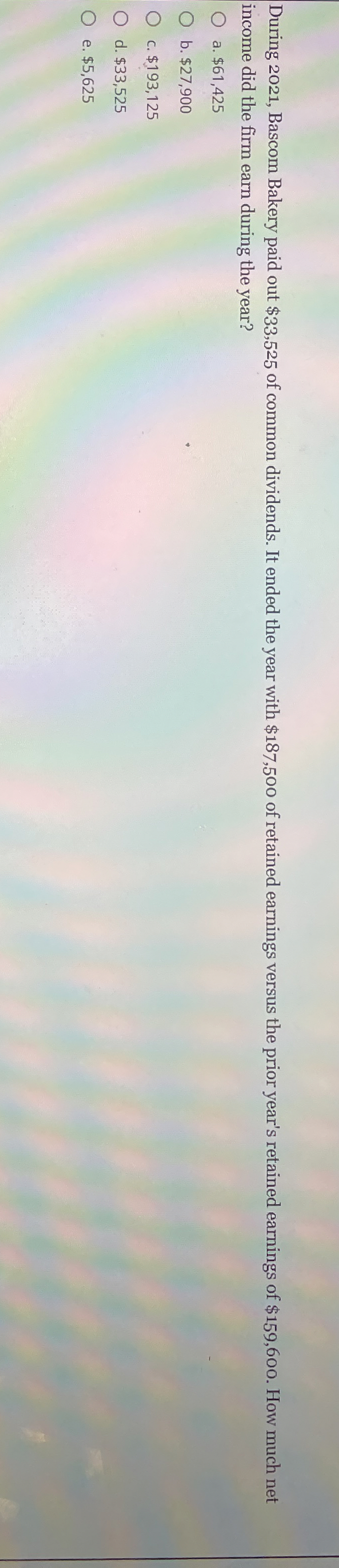 During 2 0 2 1 , Bascom Bakery paid out $ 3 3 , 5