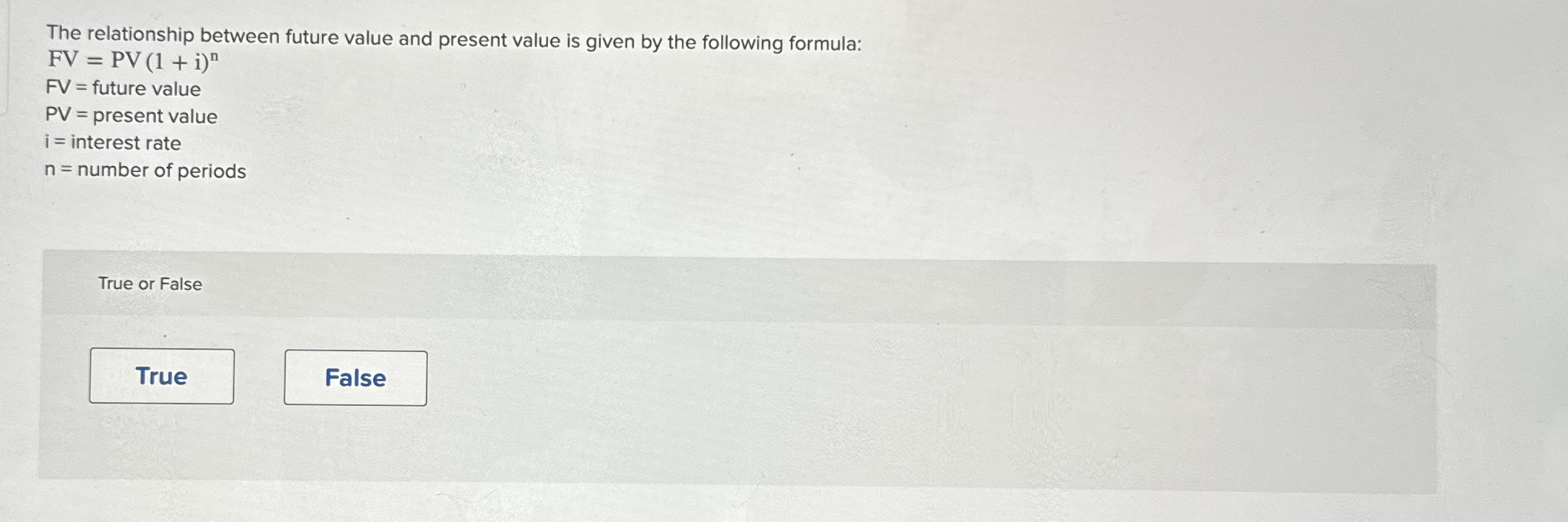 The relationship between future value and present