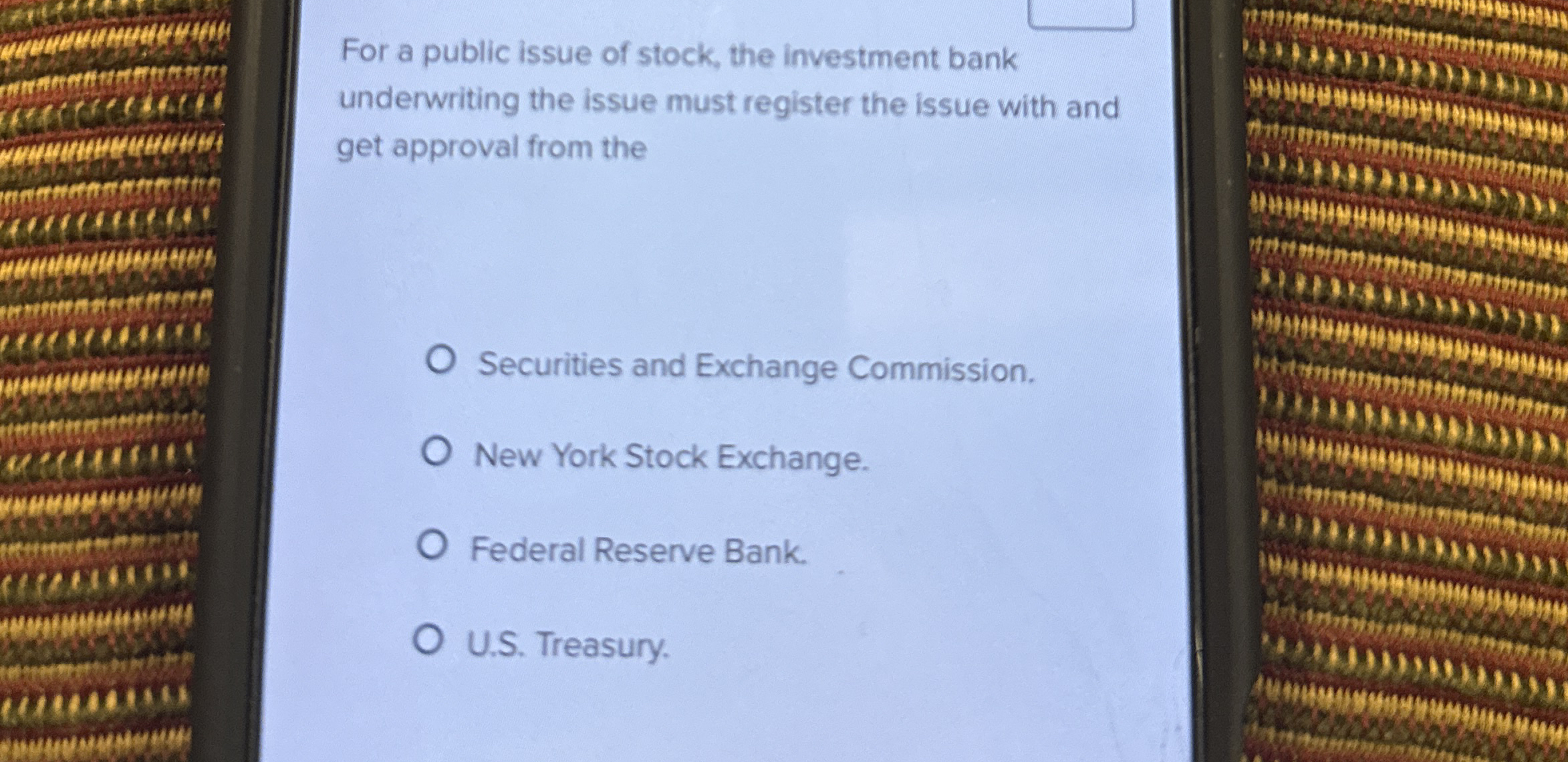 For a public issue of stock, the investment bank