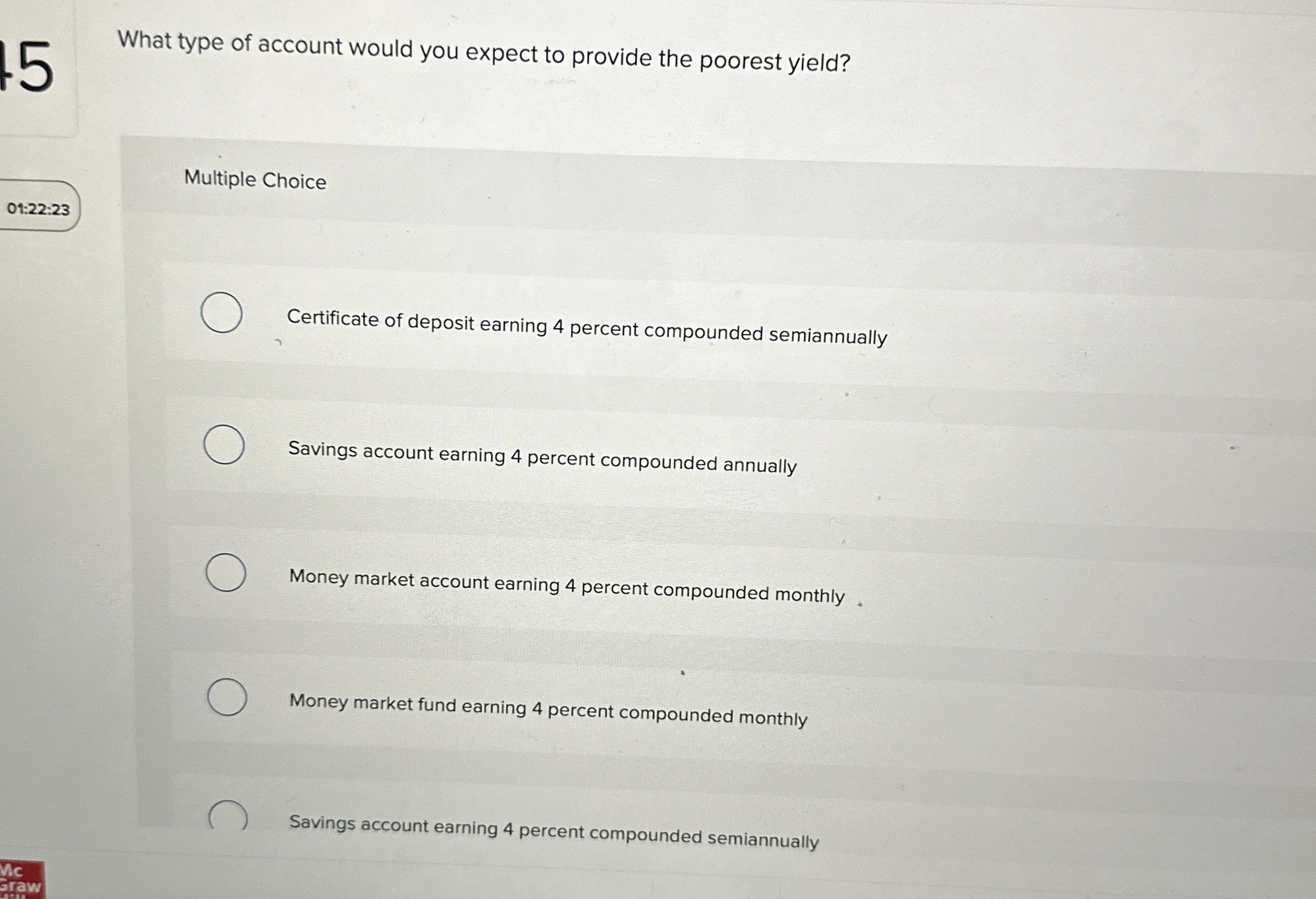 What type of account would you expect to provide