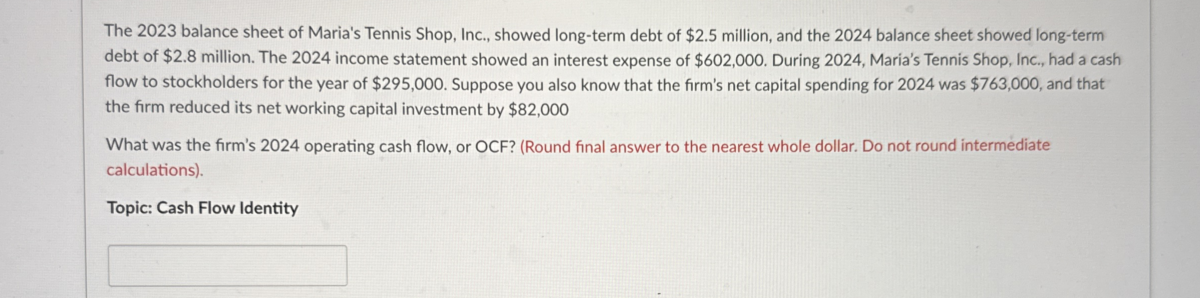 The 2 0 2 3 balance sheet of Maria's Tennis Shop,