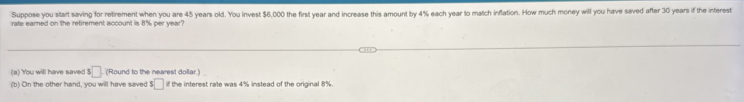 Suppose you start saving for retirement when you