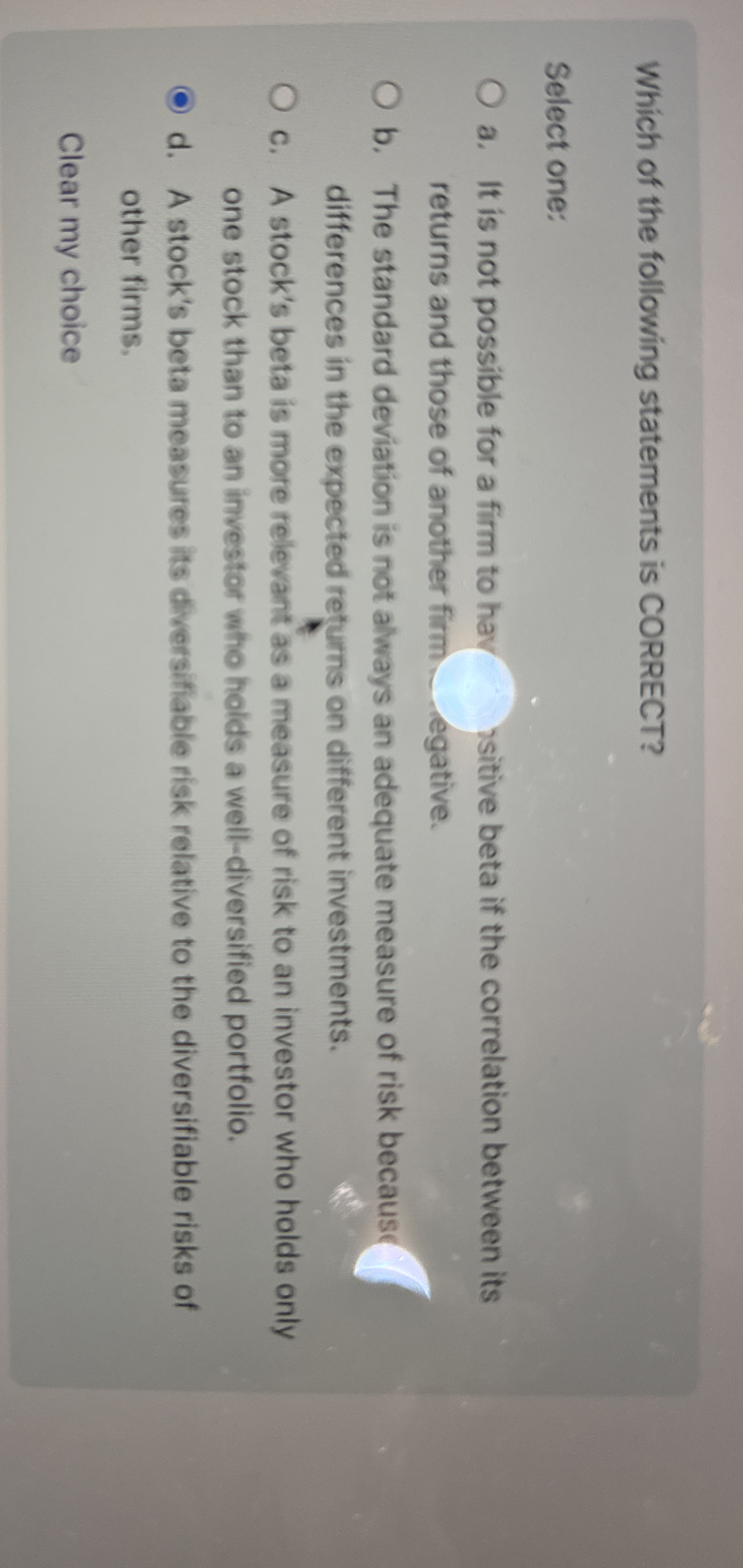 Which of the following statements is CORRECT?