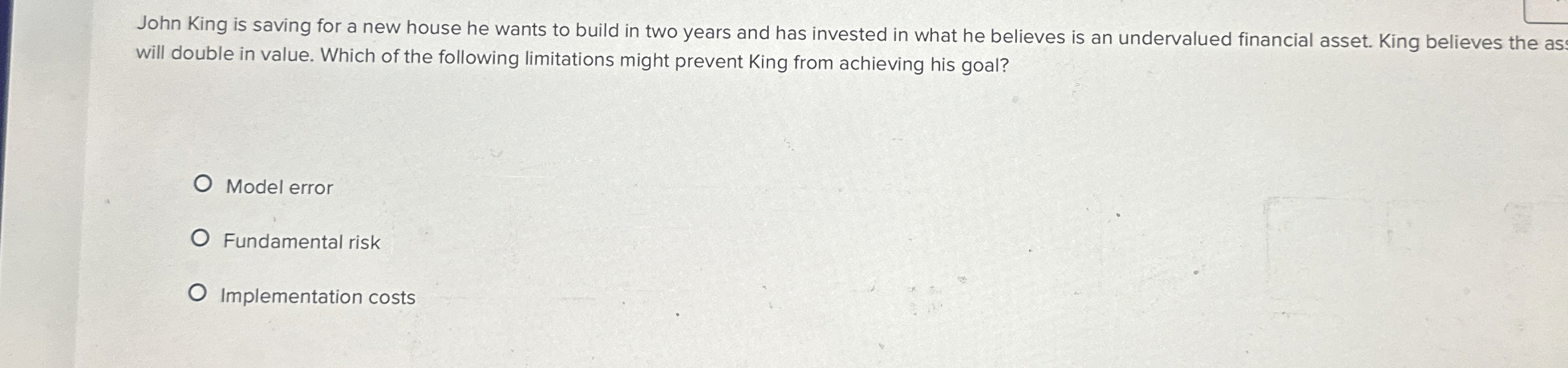 John King is saving for a new house he wants to