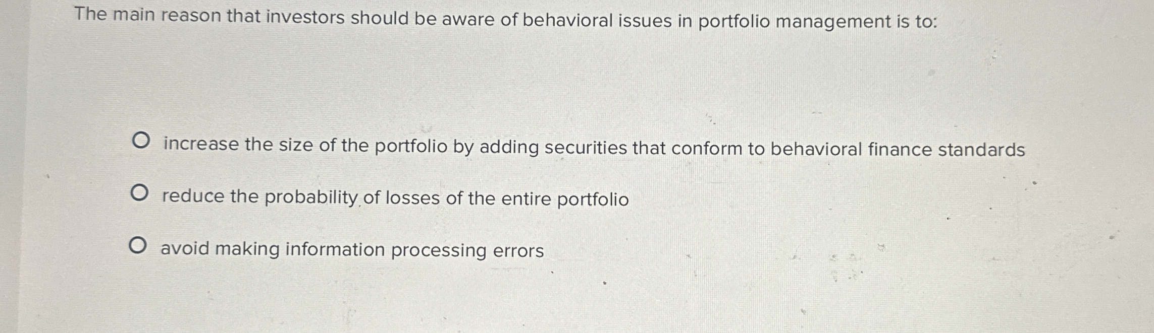 The main reason that investors should be aware of