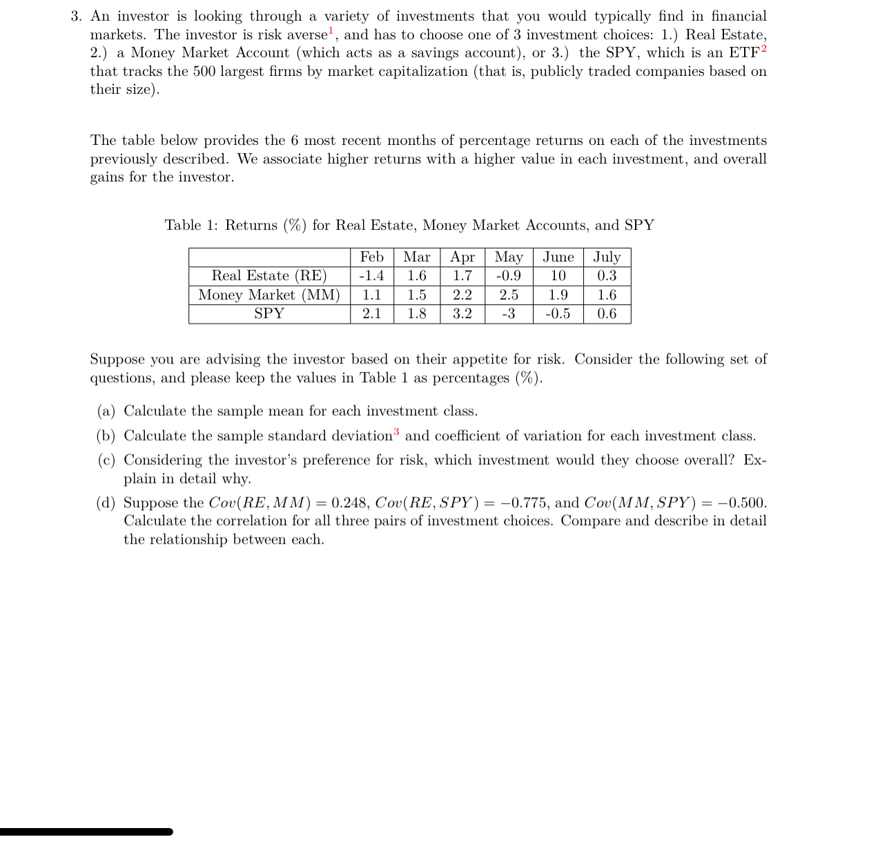 An investor is looking through a variety of