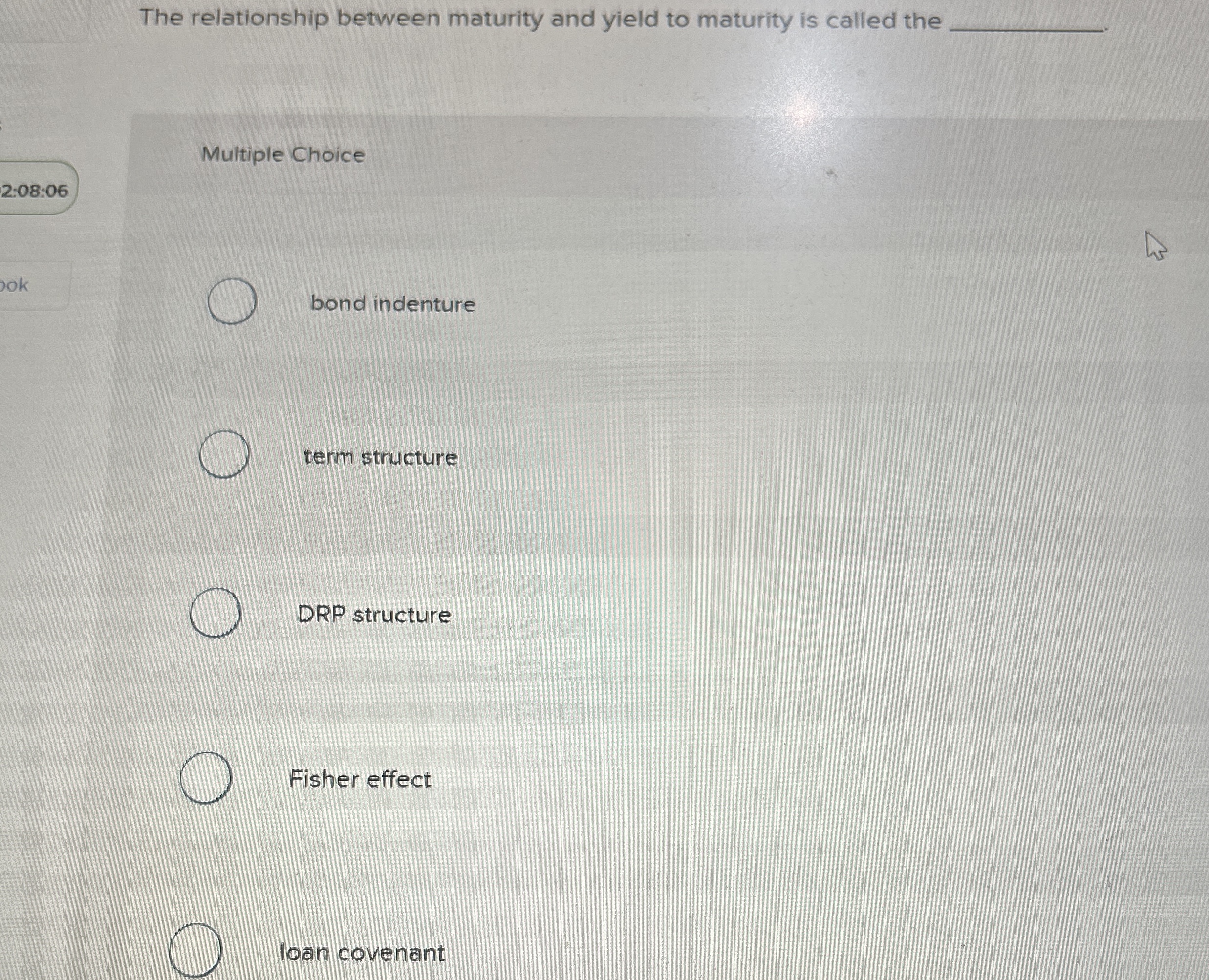 The relationship between maturity and yield to