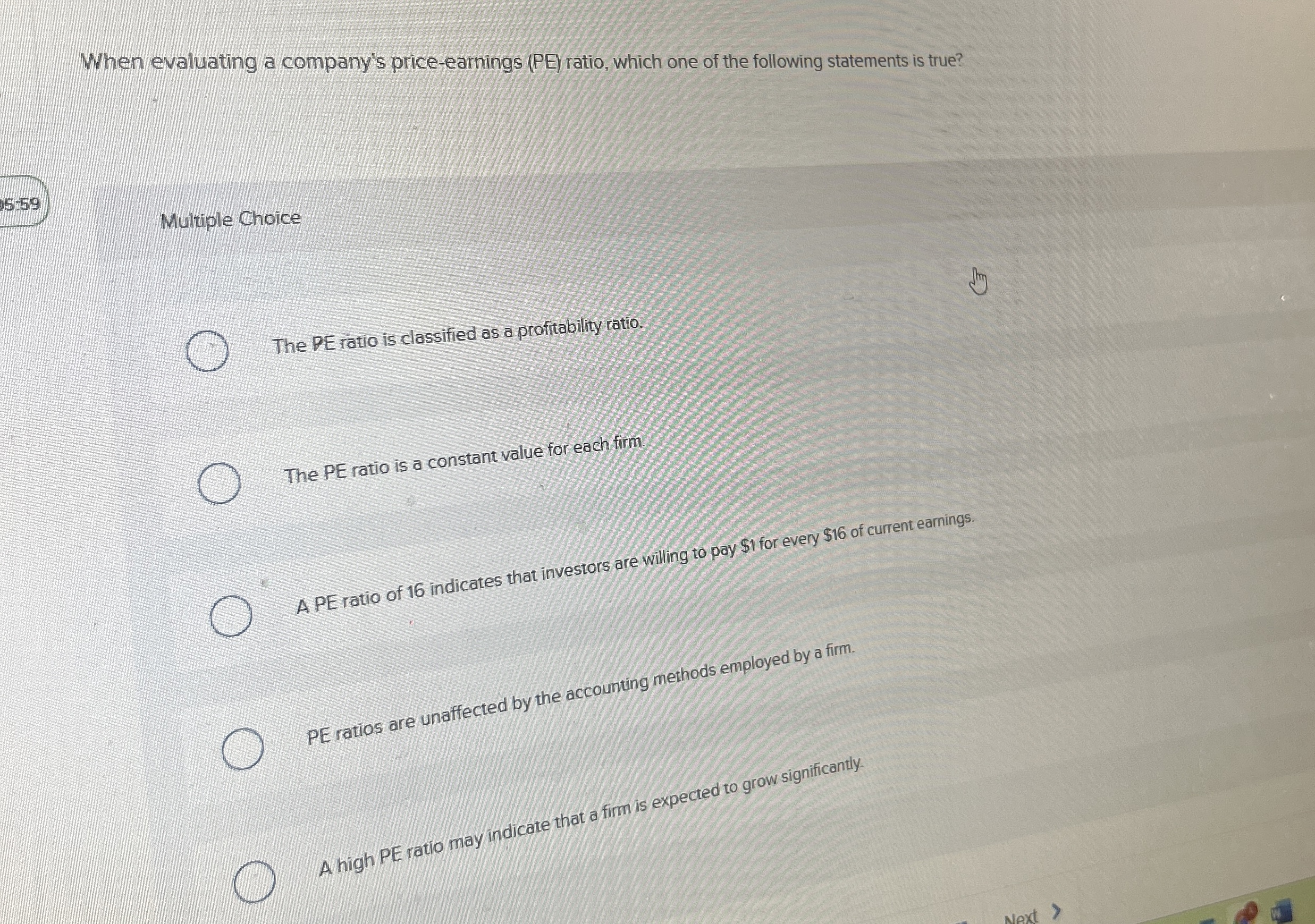 When evaluating a company's price - earnings ( PE