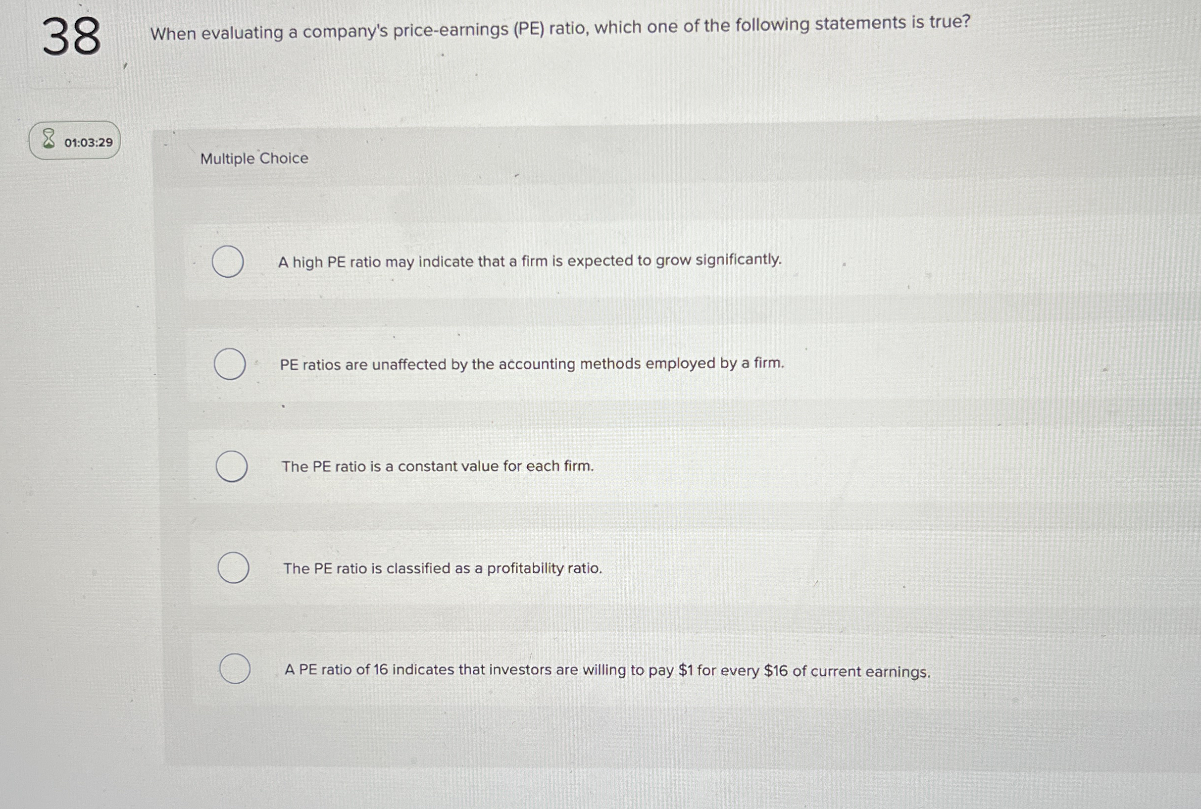3 8 When evaluating a company's price - earnings