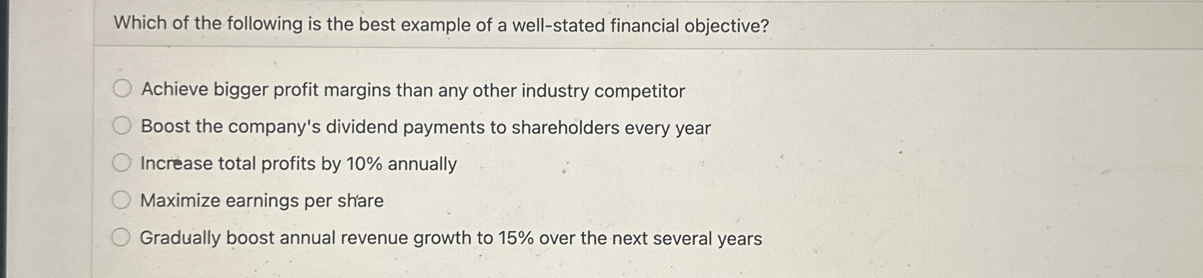 Which of the following is the best example of a