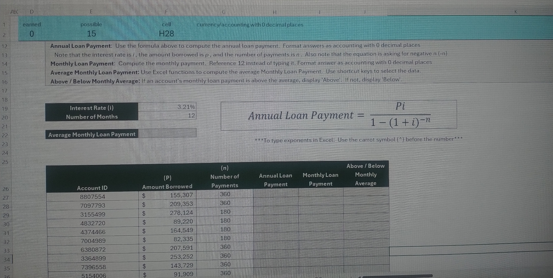 1 earned possible cell currency / accounting with