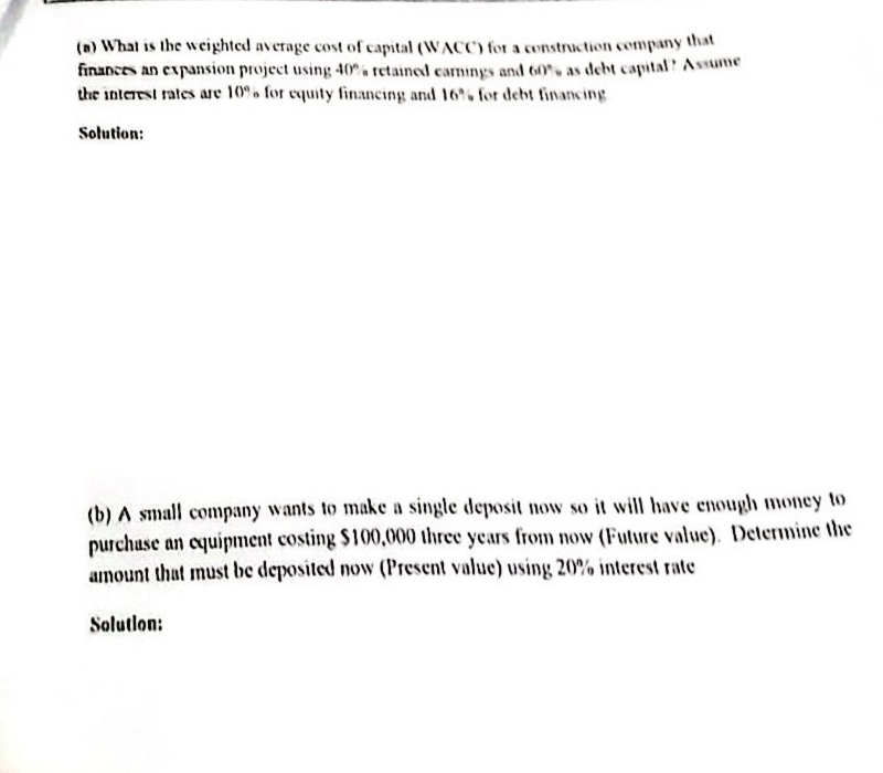 per year ( a ) What is the weighted average cost