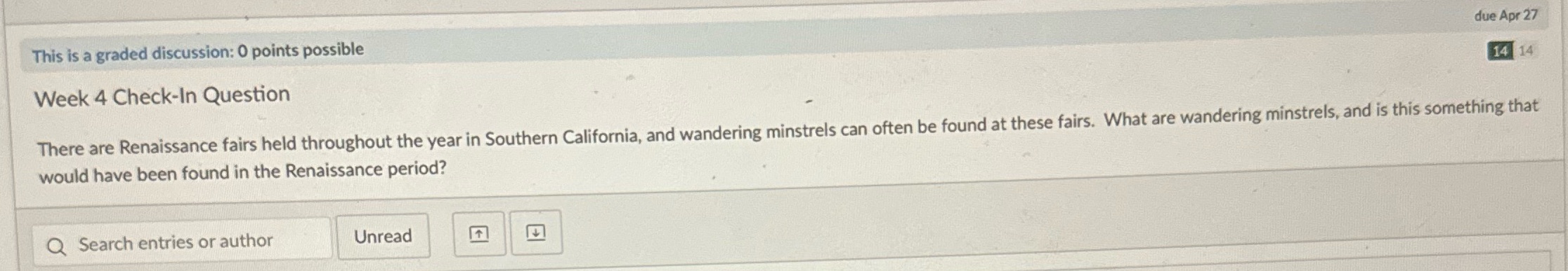 This is a graded discussion: 0 points possible