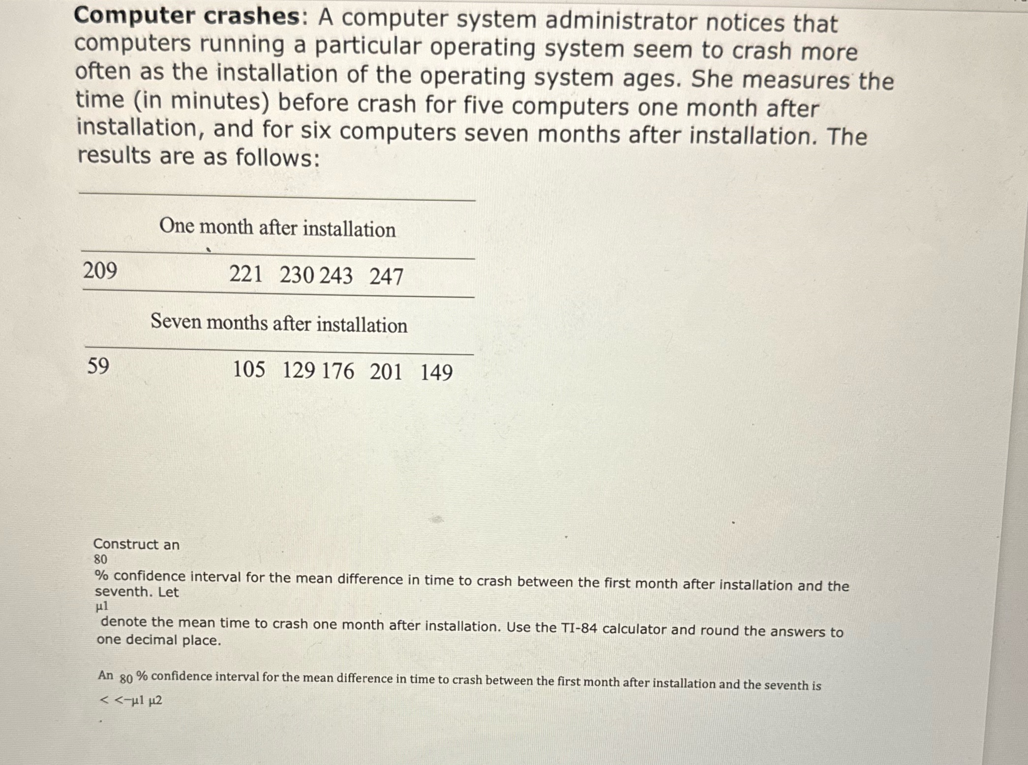 Computer crashes: A computer system administrator