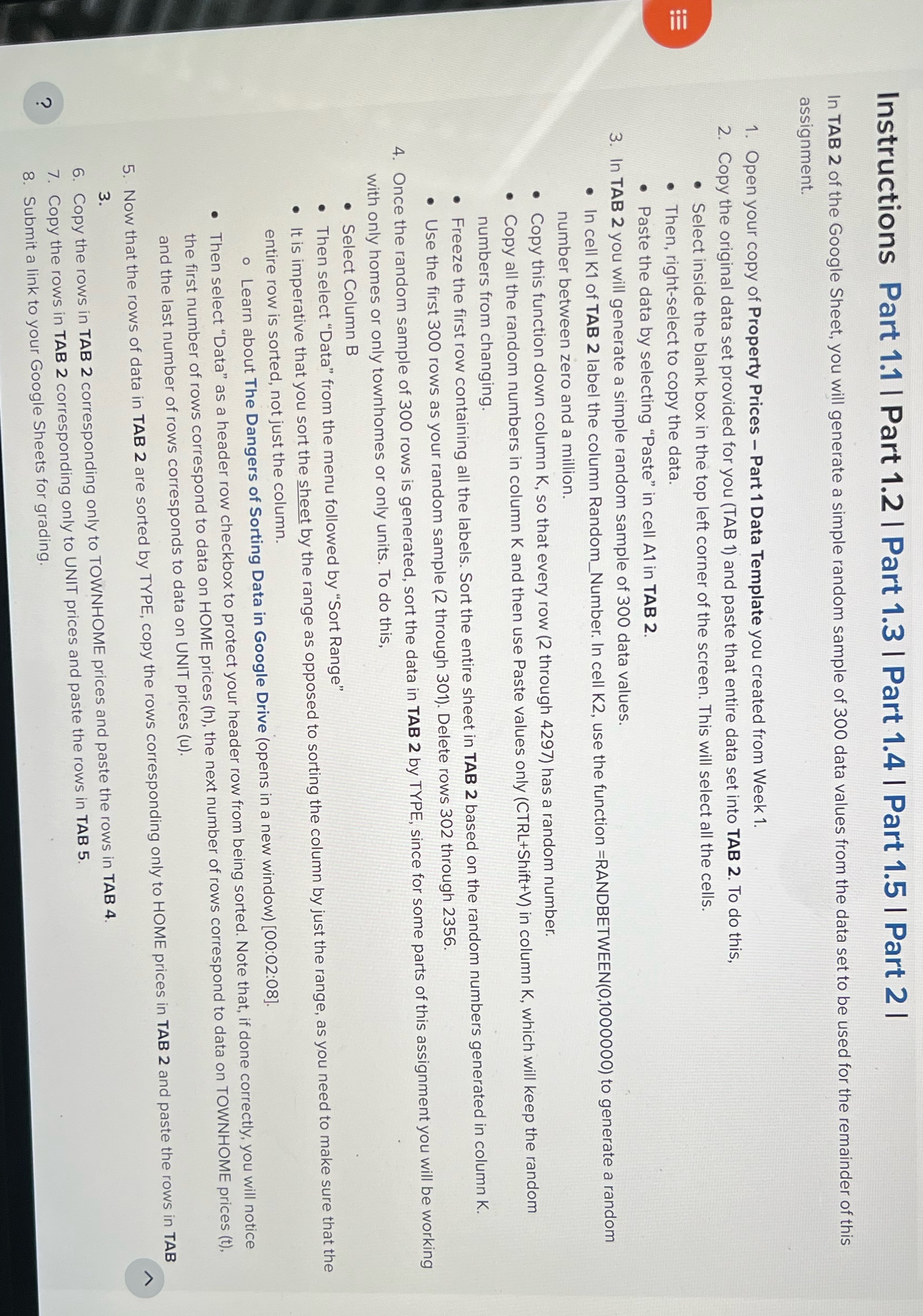 Instructions Part 111 Part1.2 | Part1.3 | Part