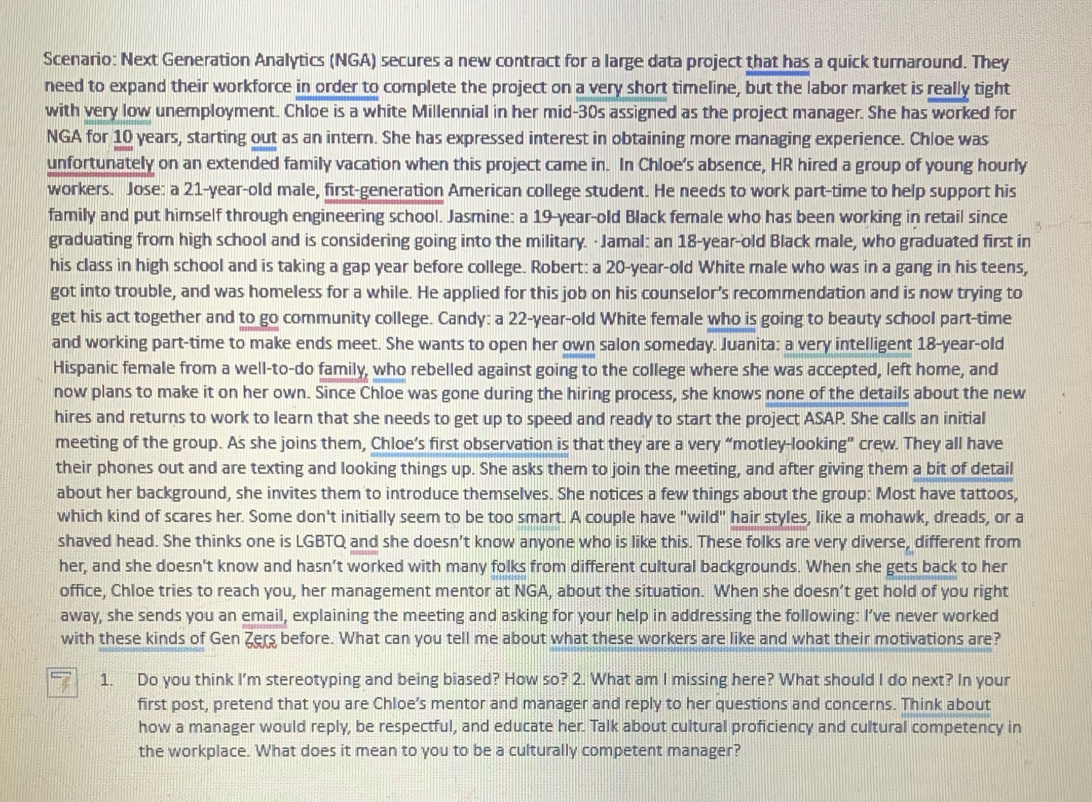 Scenario: Next Generation Analytics (NGA) secures