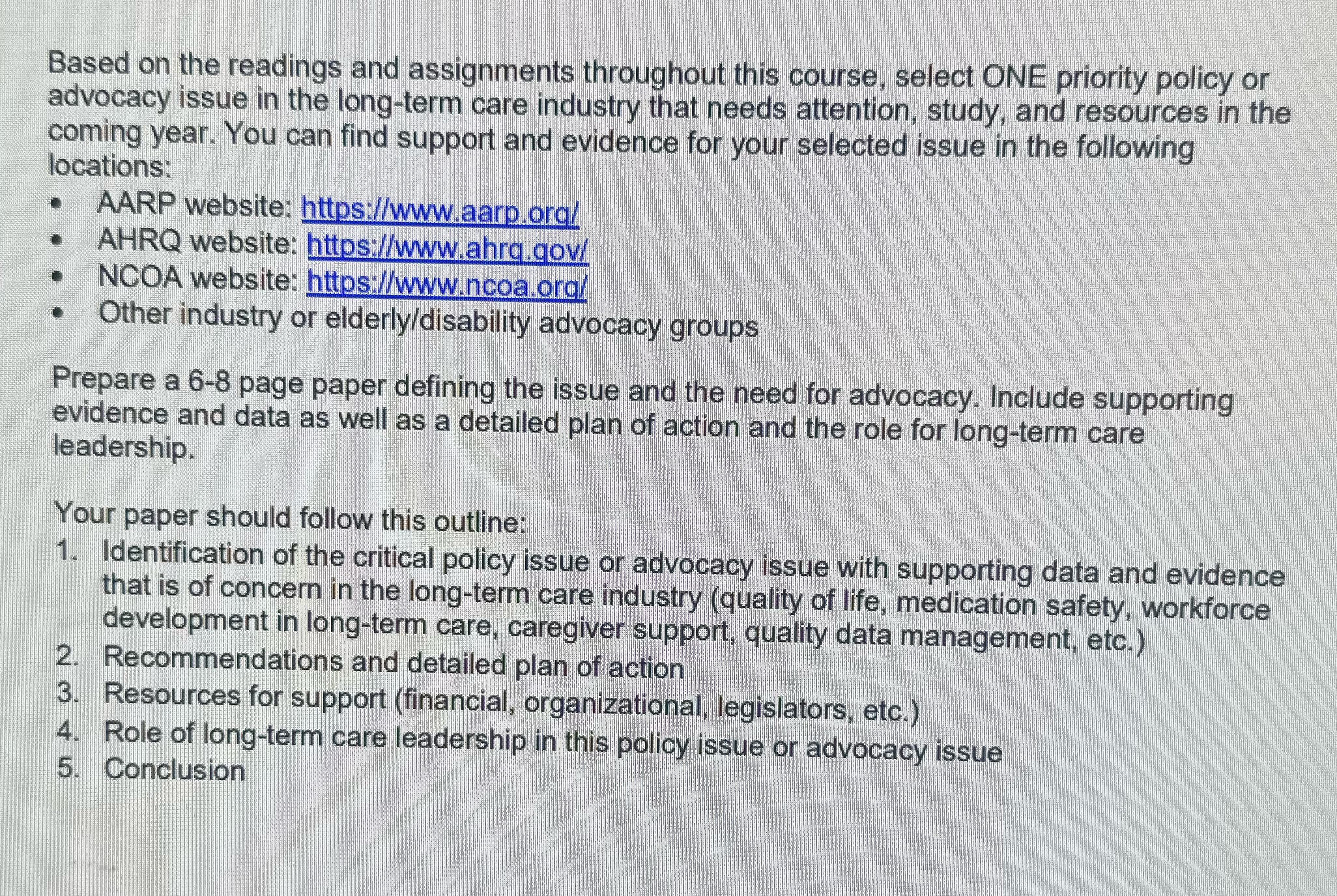 Based on the readings and assignments throughout