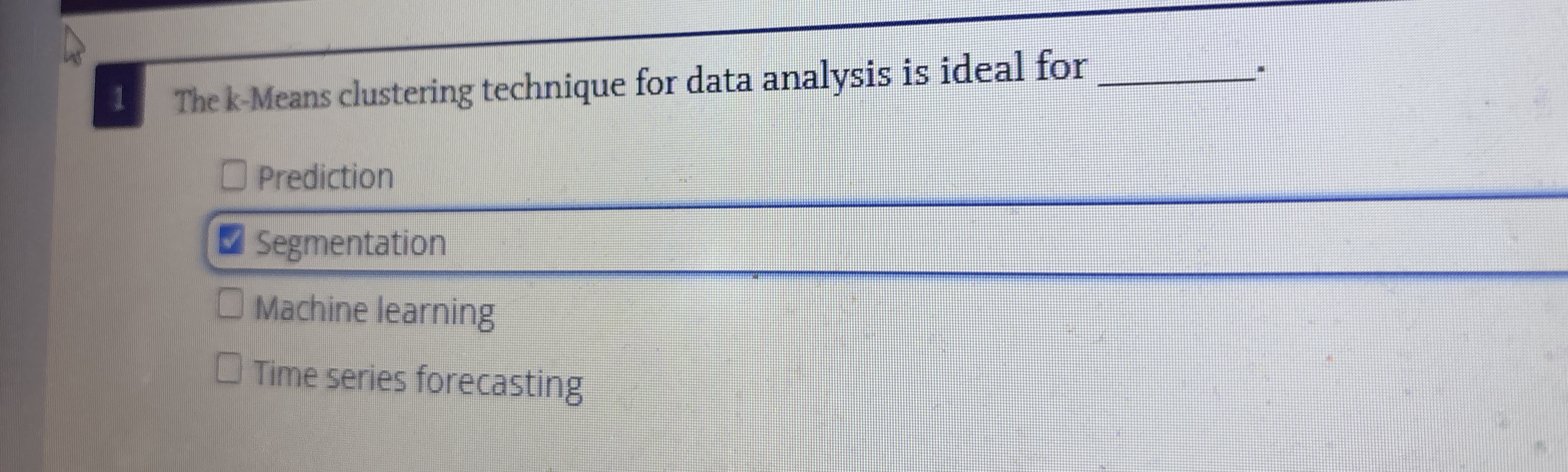 1 The k - Means clustering technique for data