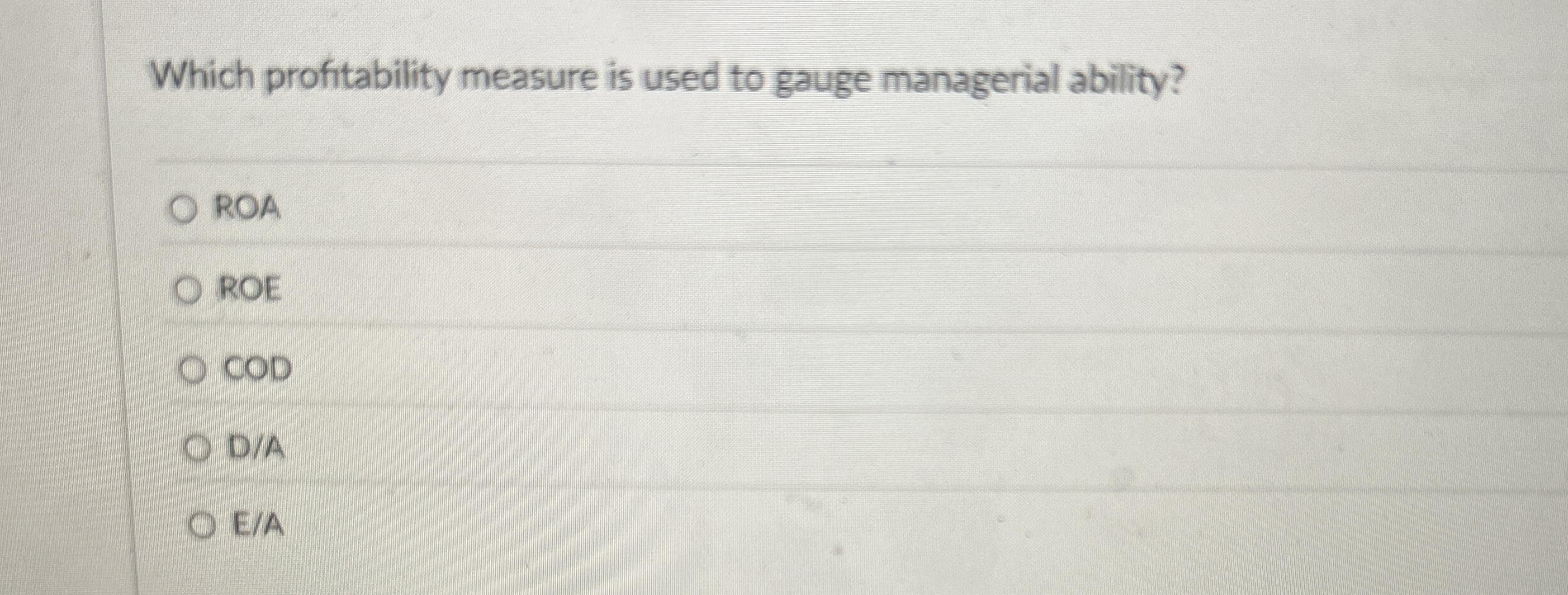 Which profitability measure is used to gauge
